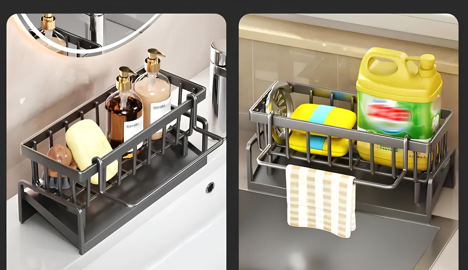 Organizer Salvaspazio Multiuso per Lavello – Porta Spugne e Detergenti